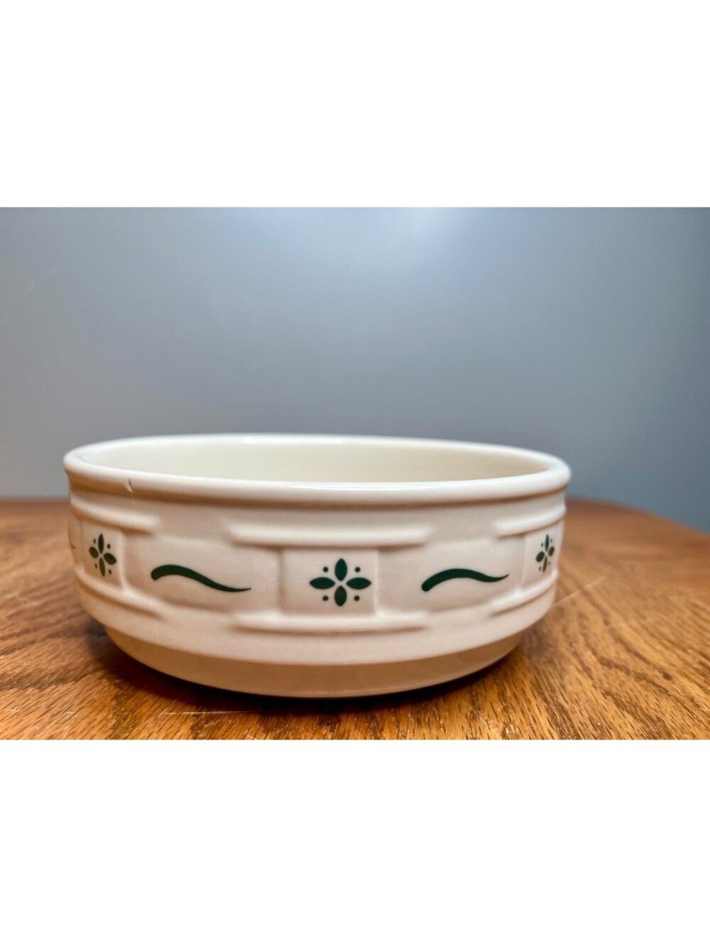 Longaberger Woven Traditions Classic Green Soup/Cereal Bowl 6" Stackable